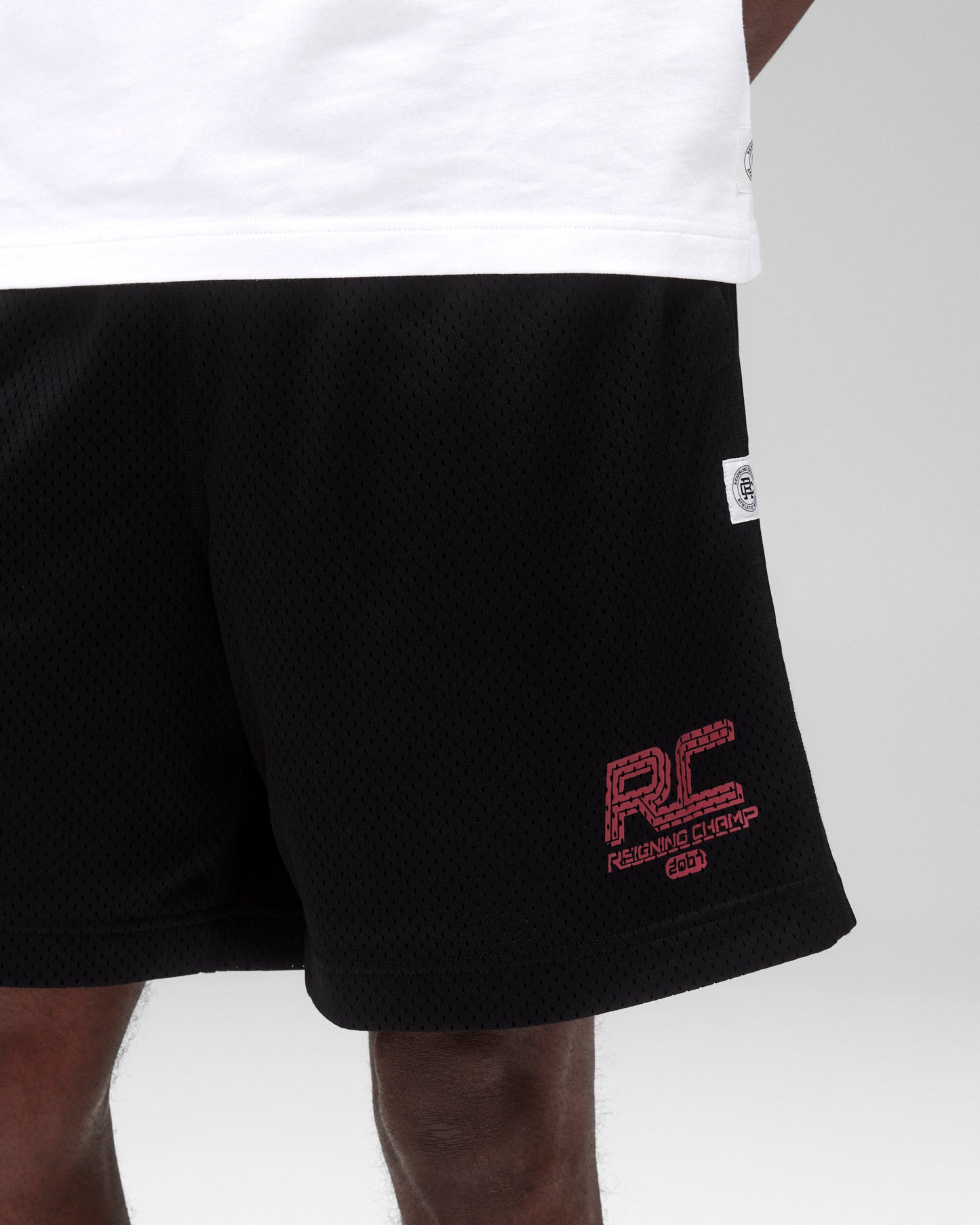 Athletic Mesh Racing Relaxed Short 7"