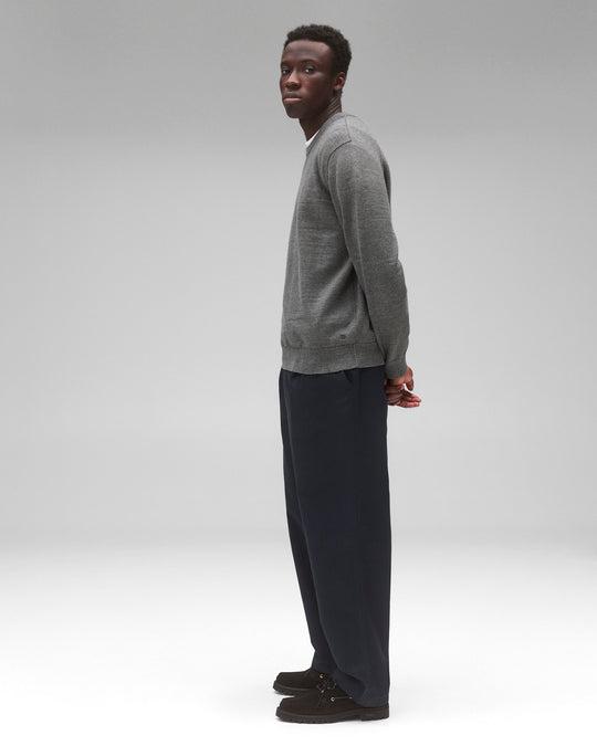 Cotton Slub Laurel Crewneck