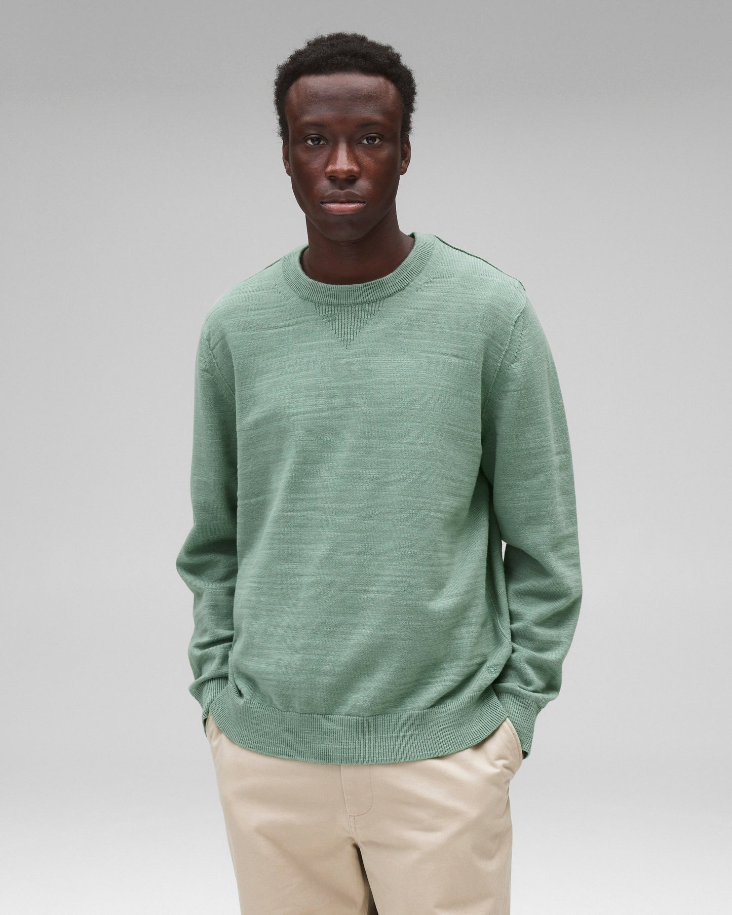 Cotton Slub Laurel Crewneck