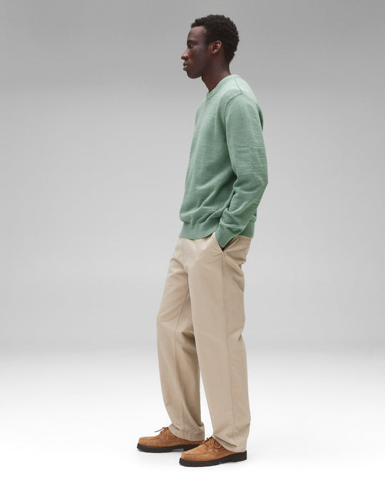 Cotton Slub Laurel Crewneck