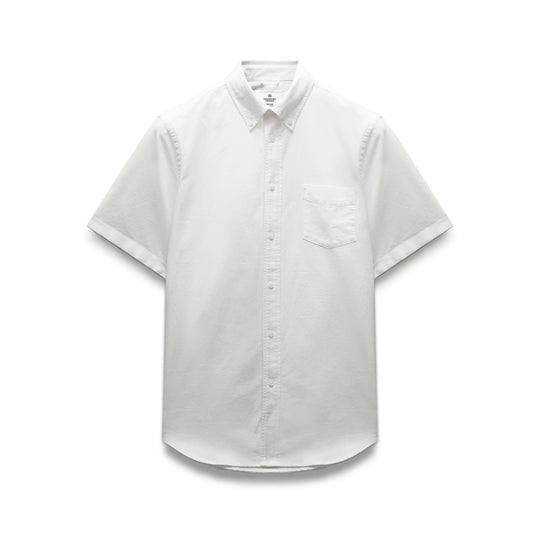 men dress shirt short sleeve white thick The Organic Short Sleeve Oxford Shirt