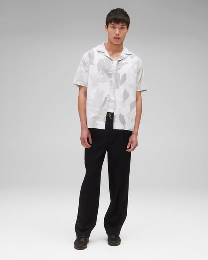 Cotton Poplin Botanical Relaxed Camp Shirt