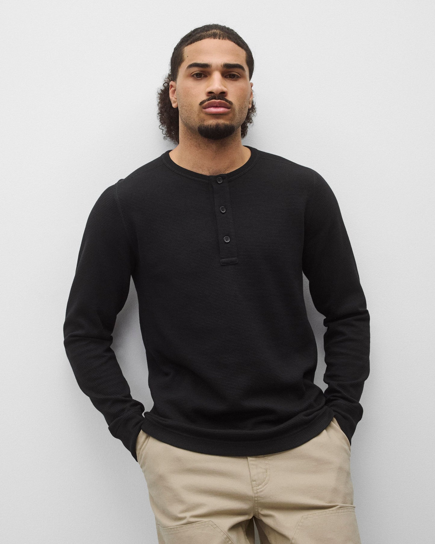 Lightweight Waffle Standard Henley