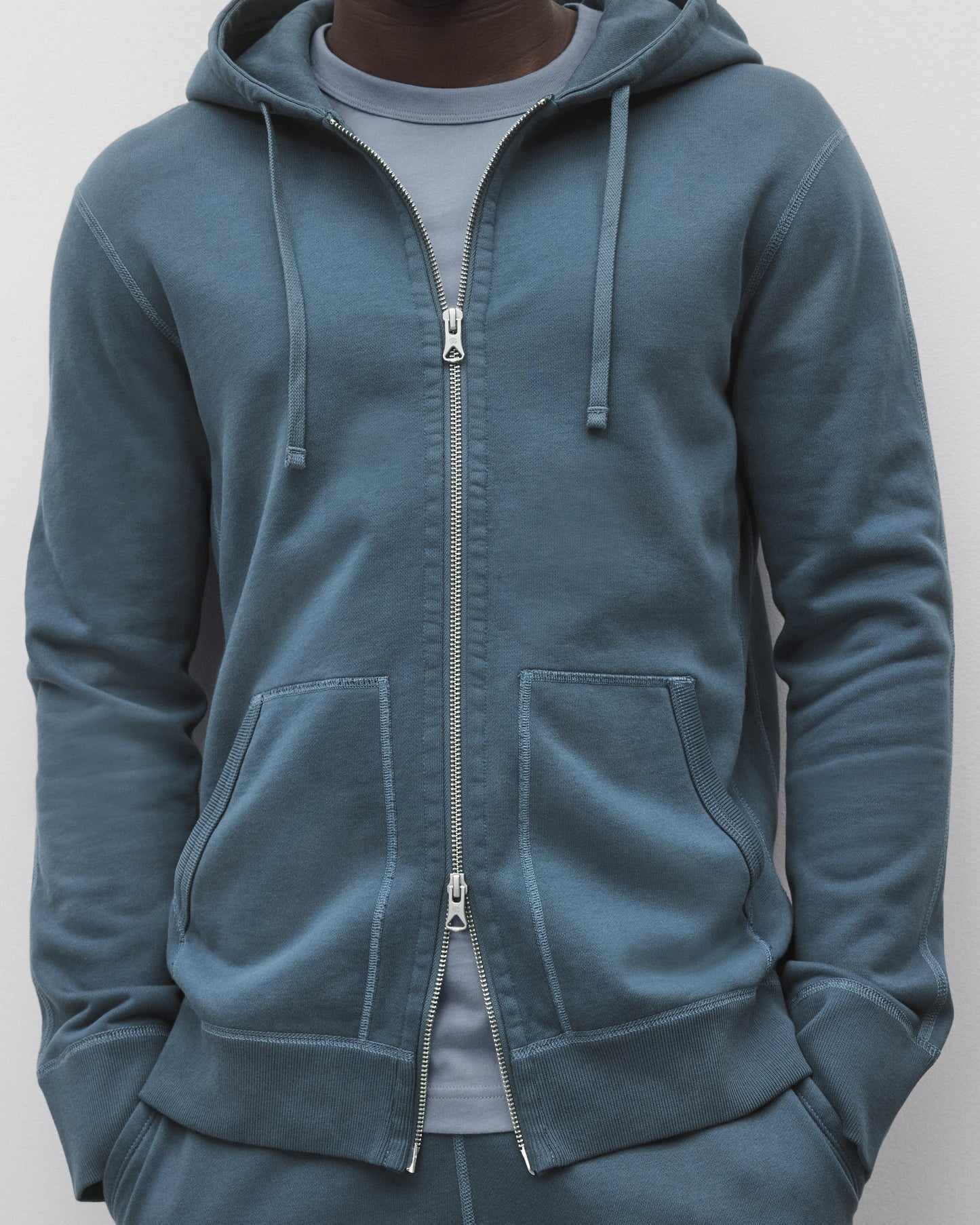 Midweight Terry Slim Zip Hoodie