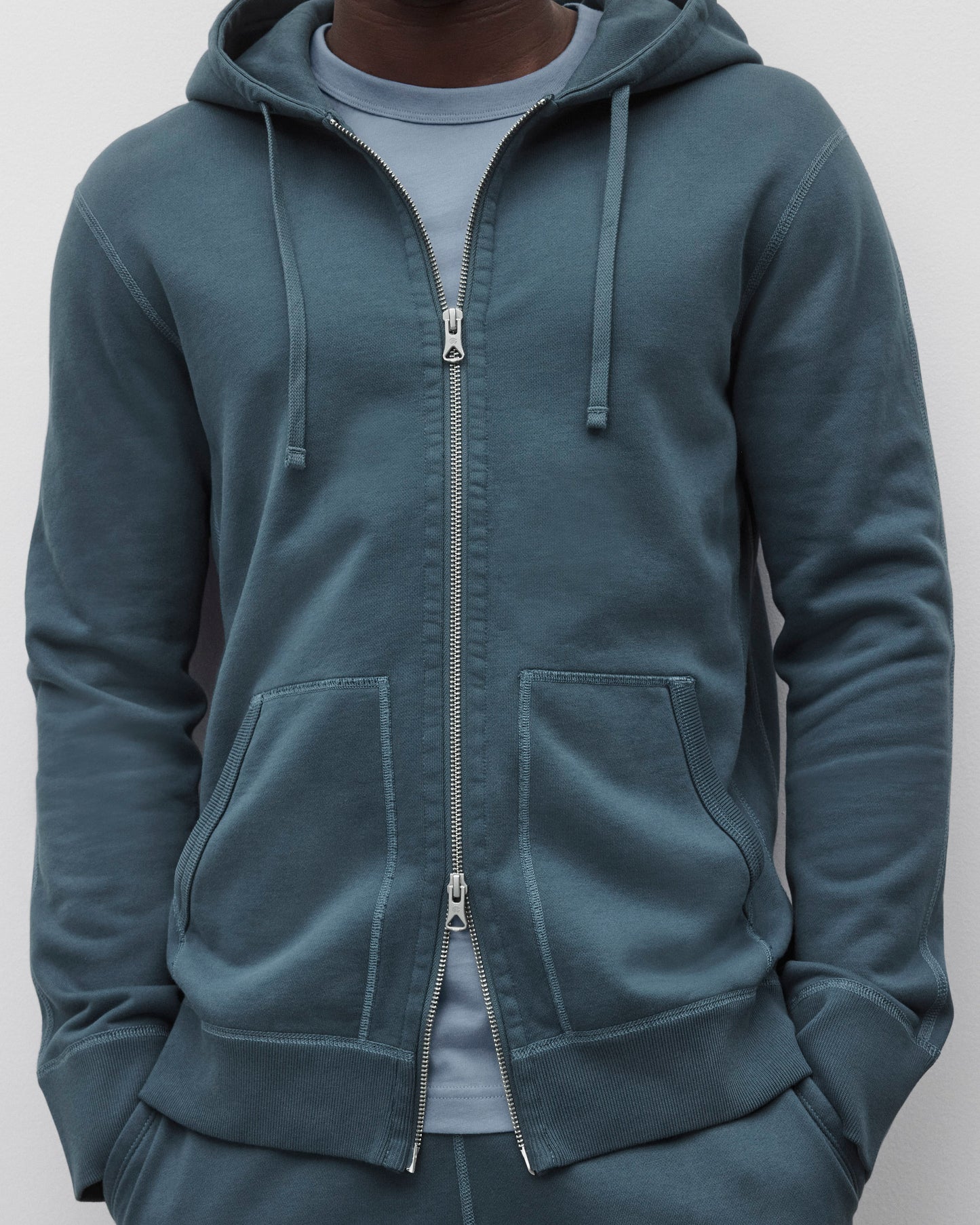 Midweight Terry Slim Zip Hoodie