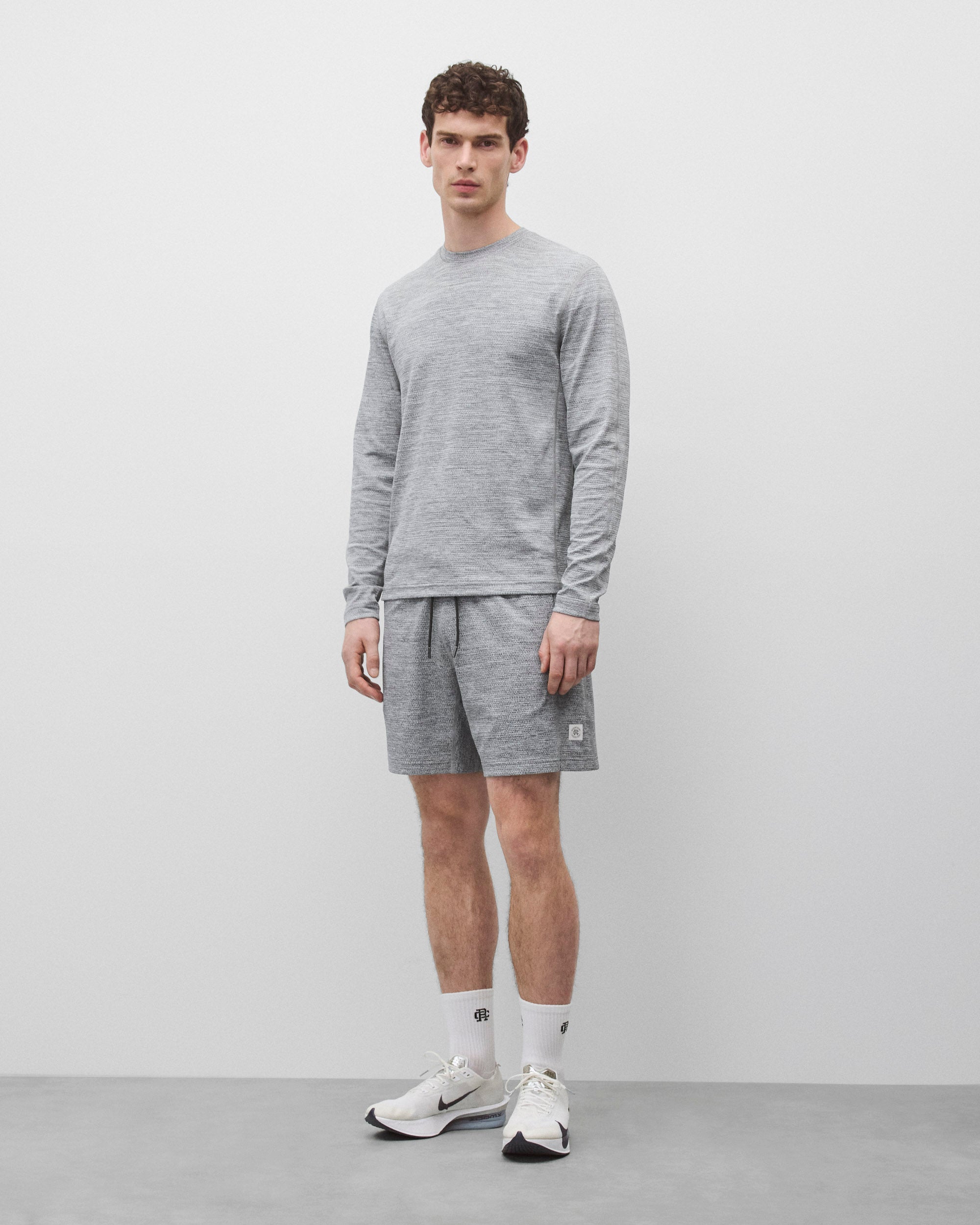 【OMMO】WIDE TAPE SHORT BOLERO／グレー Solotex Mesh Tiebreak Standard Short 7