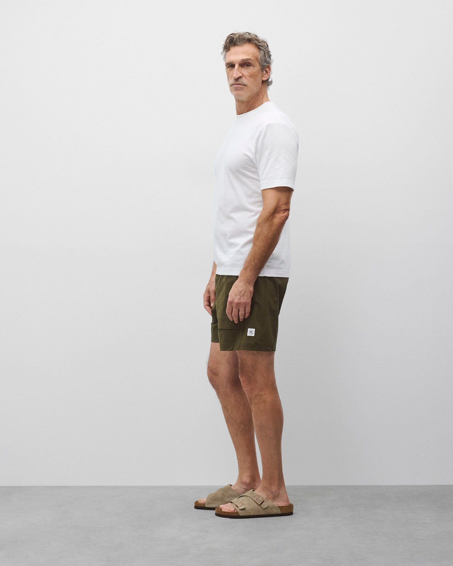 Stretch Nylon Utility Standard Swim Short 6"