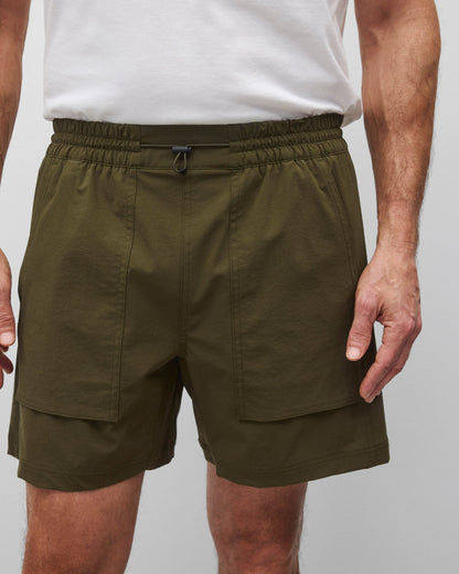Stretch Nylon Utility Standard Swim Short 6"