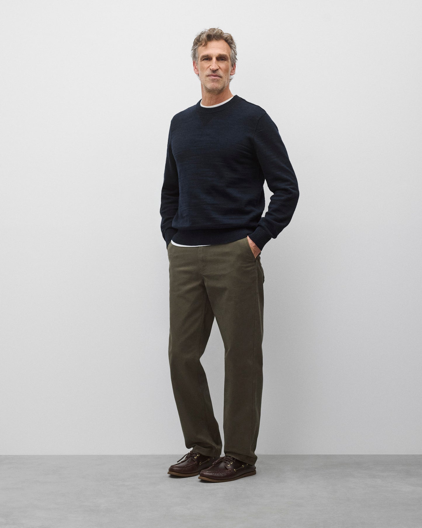 Cotton Slub Laurel Crewneck