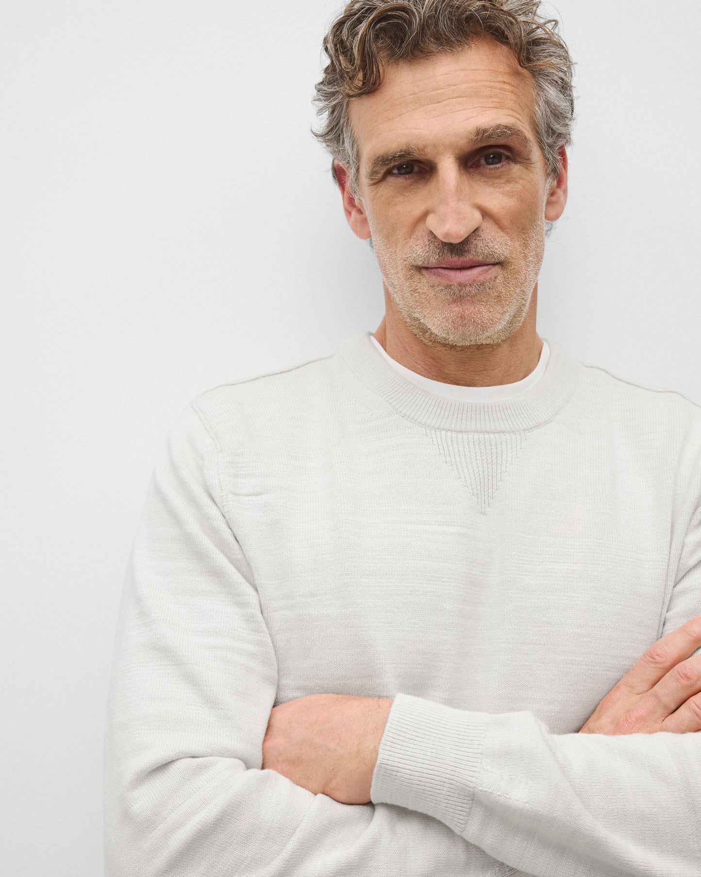 Cotton Slub Laurel Crewneck
