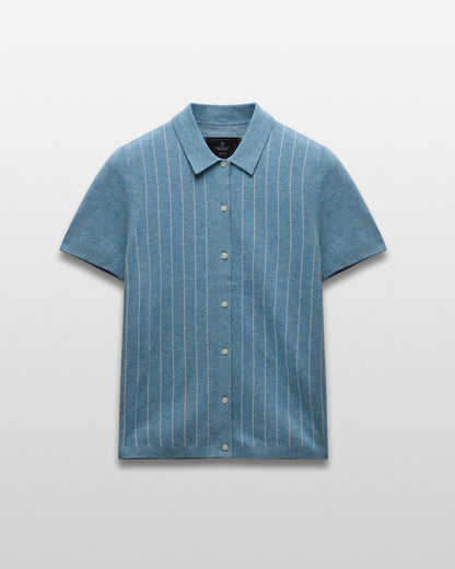 Cotton Linen Stripe Piazza Shirt