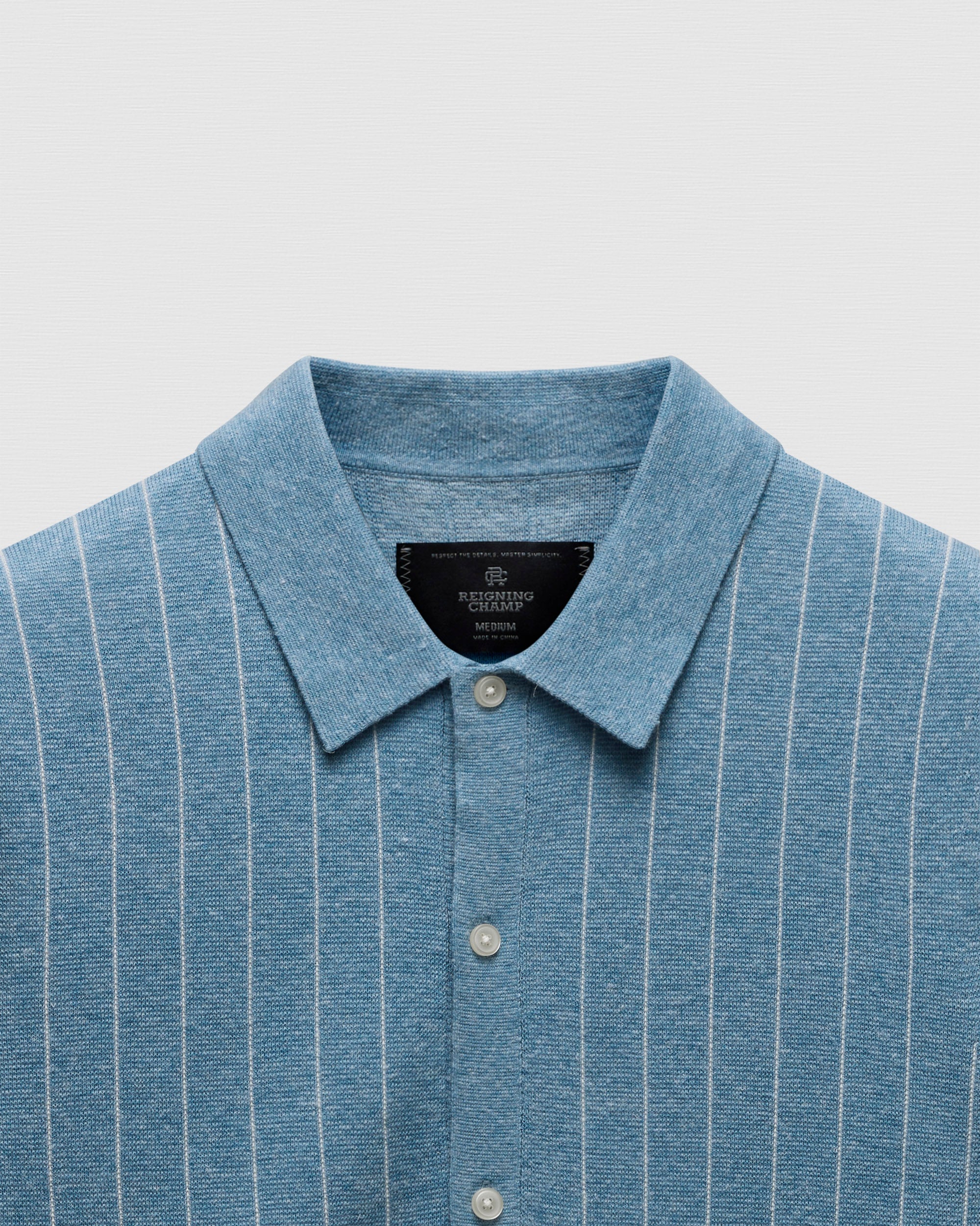 Cotton Linen Stripe Piazza Shirt | Reigning Champ