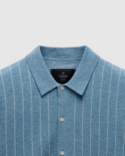 Cotton Linen Stripe Piazza Shirt