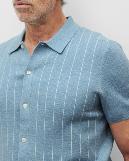 Cotton Linen Stripe Piazza Shirt