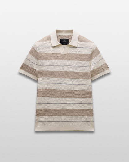 Cotton Linen Stripe Victor Polo