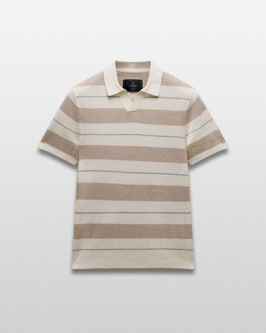 Cotton Linen Stripe Victor Polo