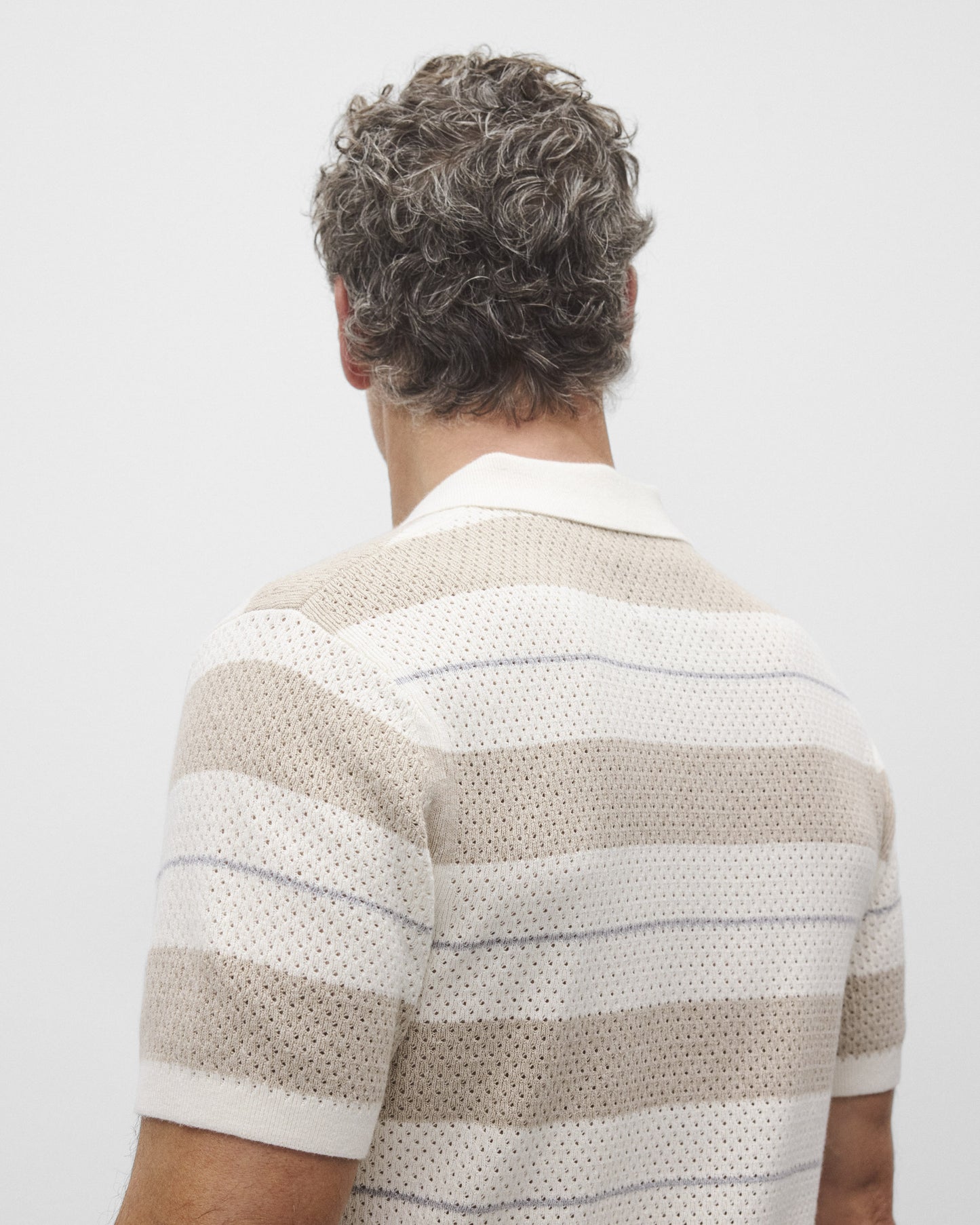 Cotton Linen Stripe Victor Polo