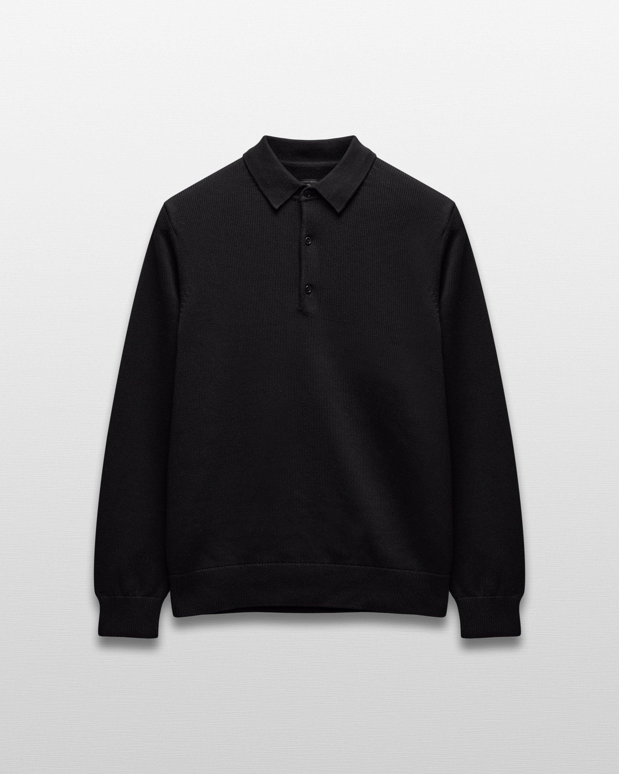 トップス RonHerman California Supima Aging Polo Supima Knit Commodore Polo Sweater | Reigning Champ