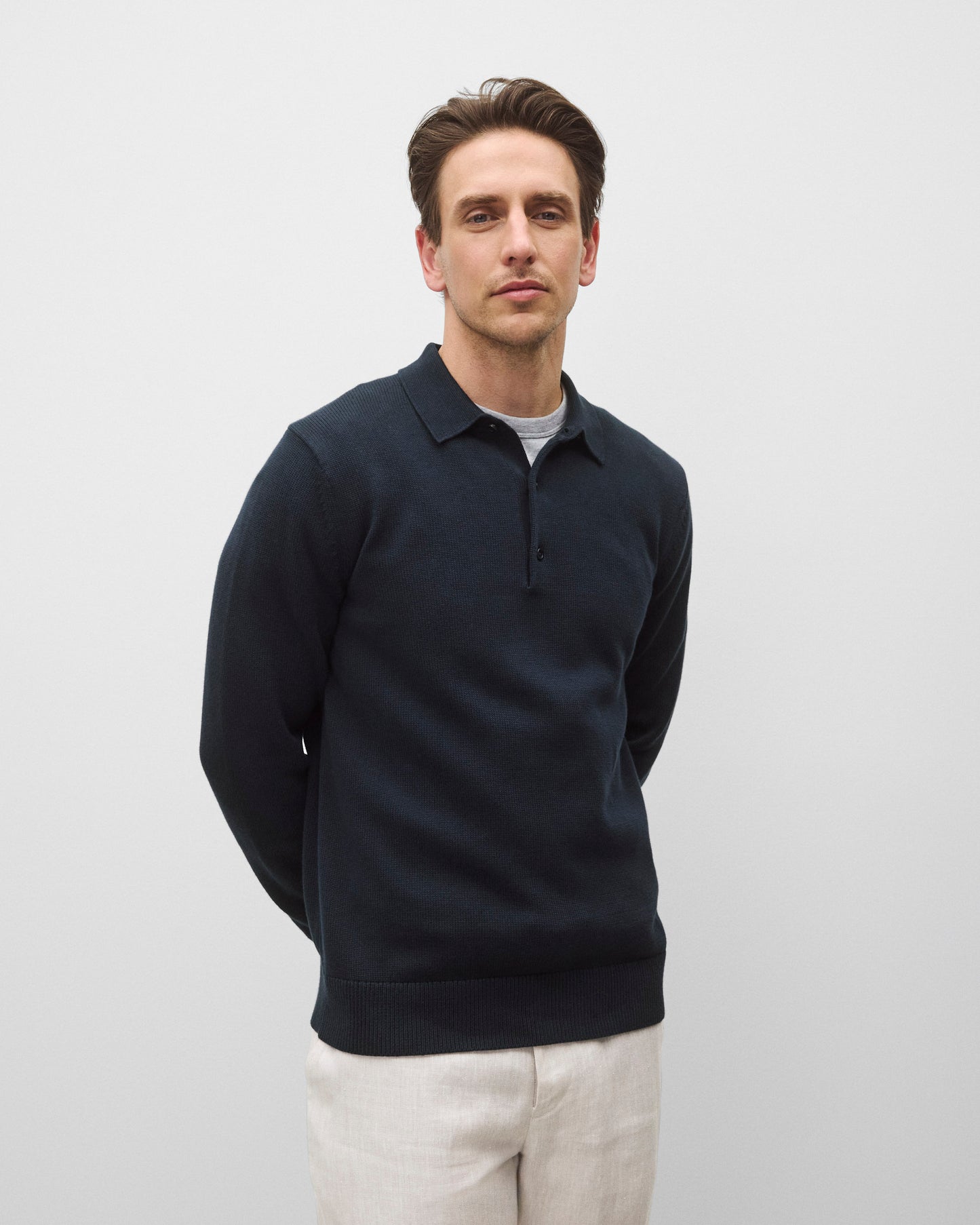 Supima Knit Commodore Polo Sweater