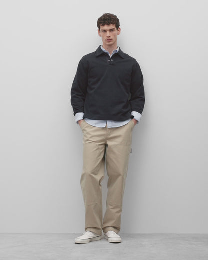 Cotton Canvas Relaxed Double Knee Pant